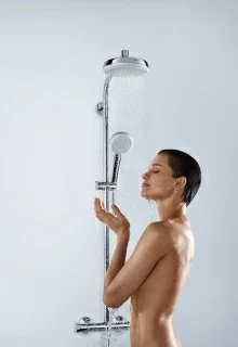 Sistem dus Hansgrohe Crometta 160, brat de 35 cm, un jet