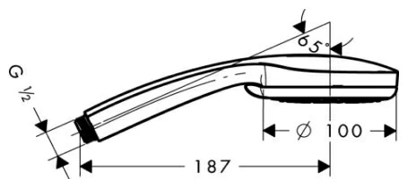 Para dus Hansgrohe Croma 100 vario crom cu 4 tipuri de jet 