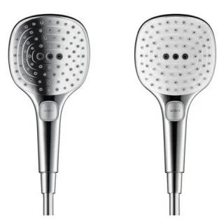 Para dus Hansgrohe Raindance Select E120 cu 3 jeturi, culoare alb-crom
