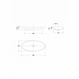 Lavoar Gala Klea 90x40 cm