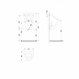 Pisoar ceramic Gala Minor