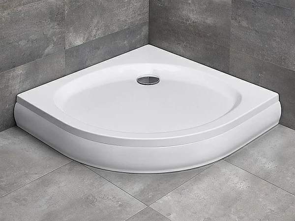 Cadita dus semirotunda Radaway Patmos A 90X90X16 cm cu panou inclus