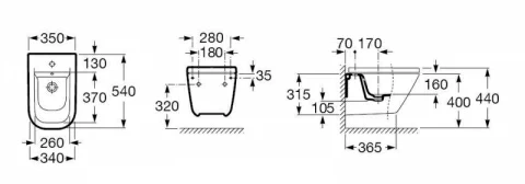 Bideu suspendat Roca The Gap Square