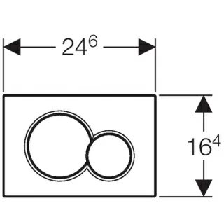Clapeta Geberit Dual-Flush Sigma 01, alb alpin
