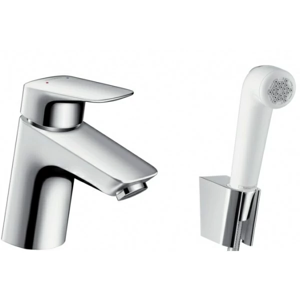 Baterie lavoar monocomanda cu dus igienic Hansgrohe Logis 70 fara ventil