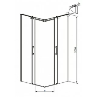 Usa cabina dus Radaway Espera KDD 80X200 cm, sticla transparenta
