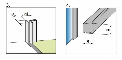 Usa cabina dus Radaway Idea KDJ 160X200,5 cm, sticla transparenta