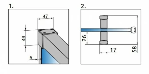 Perete lateral S1 Radaway Idea KDJ 90 X 200,5 cm, sticla transparenta