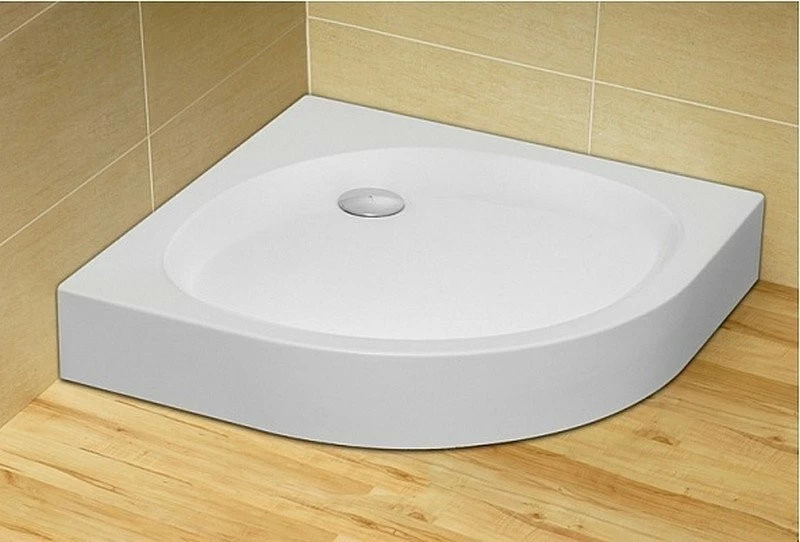 Cadita dus sermirotunda Radaway Patmos A, 100X100X16 cm, acrilica