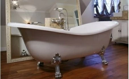 Cada retro de mijloc Besco Otylia cu picioare crom 160 x 77 cm