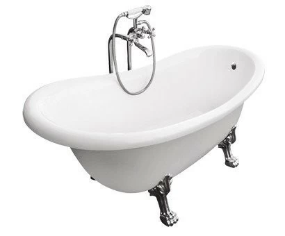 Cada retro de mijloc Besco Otylia cu picioare crom 170x77 cm