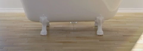 Cada de mijloc Besco Amelia 190 x 77 cm cu picioare albe