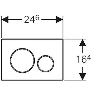 Clapeta dubla-actionare rezervor Geberit Sigma30 alb-auriu