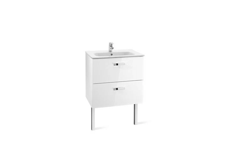 Set PROMO mobilier Roca Victoria Basic dulap baza cu 2 sertare 60 x 45 cm si lavoar
