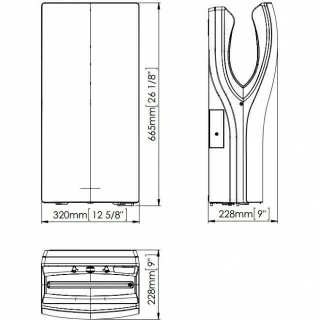 Uscator maini automat Mediclinics Dualflow Plus M14A 