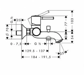 Baterie cada monocomanda Hansgrohe Talis Classic