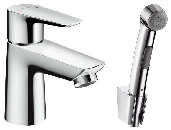 Baterie lavoar monocomanda Hansgrohe Talis E cu dus tip bideu si ventil push-open