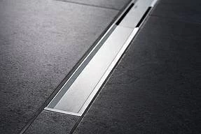 Grila pentru rigola dus Geberit Clean Line 20, montaj in pardoseala, inox lucios/periat