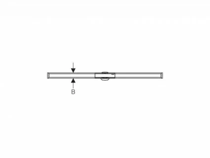 Grila pentru rigola dus Geberit Clean Line 20, montaj in pardoseala, inox lucios/periat