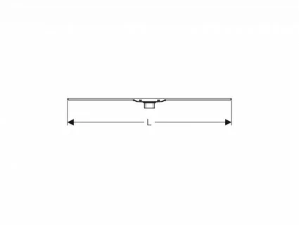 Grila pentru rigola dus Geberit Clean Line 20, montaj in pardoseala, inox lucios/periat