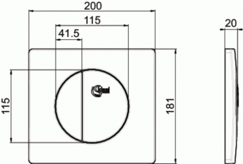 Clapeta actionare Ideal Standard pentru rezervor incastrat