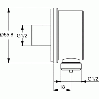Conector Ideal Standard FixFit Ideal Rain