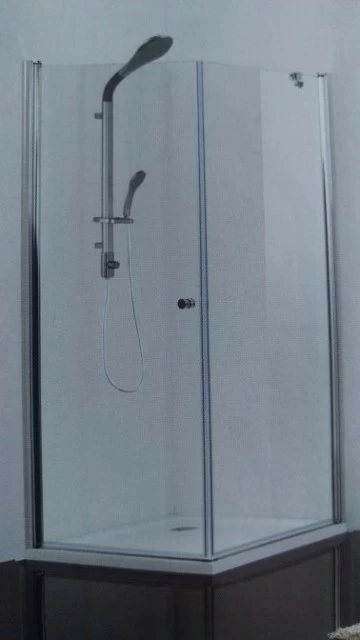 Cabina dus Sanotechnik Sanoflex cu o parte fixa si o usa batanta 100x100xH195 cm