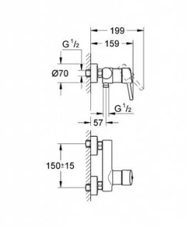 Baterie dus Grohe Concetto