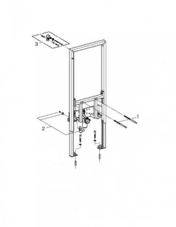Cadru Grohe Rapid SL pentru fixare bideu 1.13m