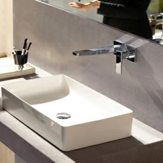 Baterie lavoar Hansgrohe Metropol de perete, pipa 225mm, necesita corp incastrat