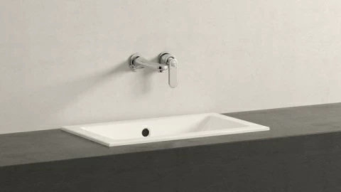 Baterie lavoar Grohe Veris, cu 2 orificii de instalare         