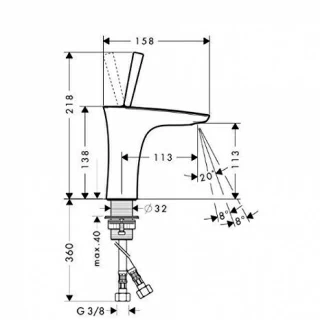 Baterie lavoar Hansgrohe PuraVida 110