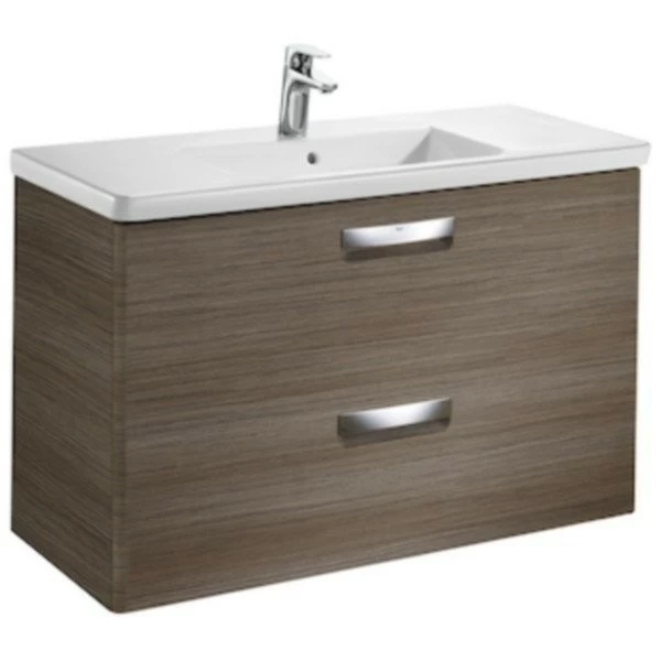 Set mobilier de baie cu lavoar, Roca The Gap 100x44xH65 cm, tec
