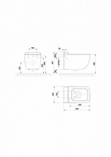 Vas WC Suspendat Gala Eos 54x34 cm