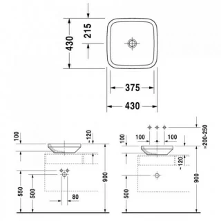 Lavoar Duravit Durastyle tip bol , 43 x 43 cm