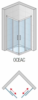 Cabina dus SanSwiss Ocelia OCEAC 90x90xH190 cm