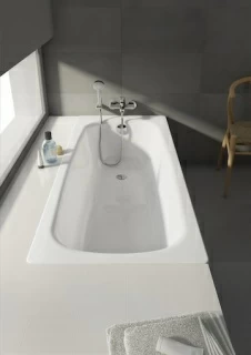 Cadă dreptunghiulară din oţel Roca Contesa 160x70xH40 cm