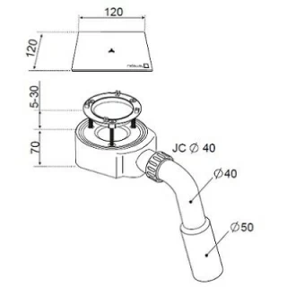 Sifon cadita dus Radaway R399