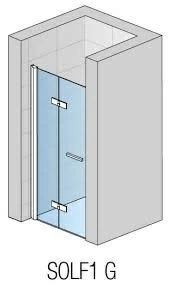 Usa de nisa pliabila 180° SanSwiss Solino SOLF1, 100x200 cm