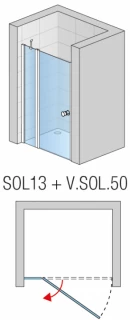 Usa de nisa batanta SanSwiss Solino SOL13, 80xH200cm