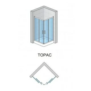 Cabina dus SanSwiss Top-Line TOPAC 100x100xH190 cm 