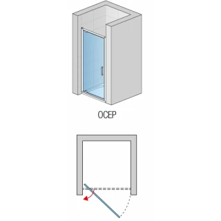 Usa de nisa batanta SanSwiss Ocelia OCEP 80xH190 cm