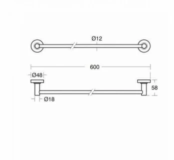 Suport prosop Ideal Standard IOM 60 cm