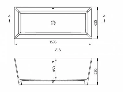Cada Cast Marble Cairo freestanding 159x65x55 cm