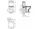 Rezervor wc Ideal Standard Esedra 3/6 l cu alimentare inferioara
