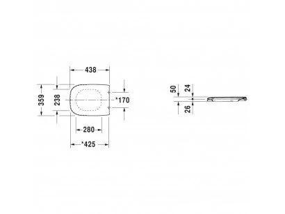 Capac wc Duravit D-Code 