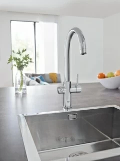 Baterie Grohe Blue Home crom cu sistem de filtrare, racire si acidulare a apei