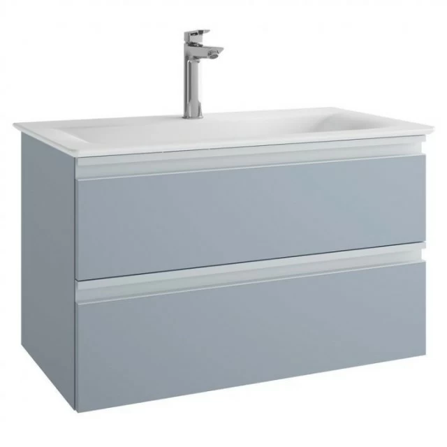 Mobilier baza Ideal Standard Tesi 80 x 49 x 44 cm cu doua sertare albastru deschis 