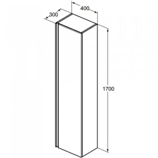 Dulap suspendat Ideal Standard Tesi 40 x 30 x 170 cm, albastru deschis 