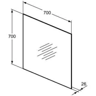 Oglinda Ideal Standard cu lumina ambientala LED 29.7W, 70 x 70 cm